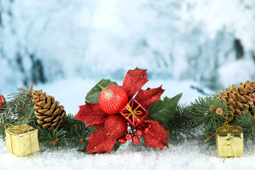 Fototapeta na wymiar Composition of the Christmas decorations
