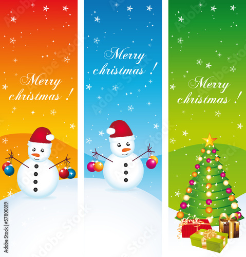 &quot;Merry christmas. Greeting vertical banners. Vector set.&quot; Stock image