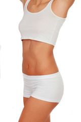 Girl in white underwear