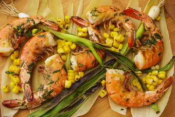 Grilled Wild Shrimp & Corn
