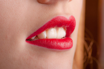 Fifties lipstick close up