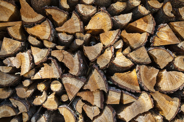 Textures: pile of wood
