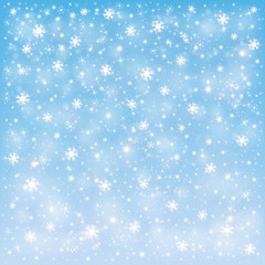 Snowflakes, winter frosty snow background