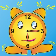 alarm, funny vector illustration