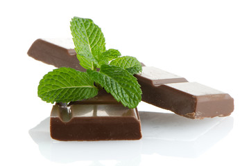 Closeup detail of chocolate parts