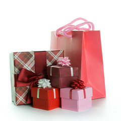Gift bag with gift boxes