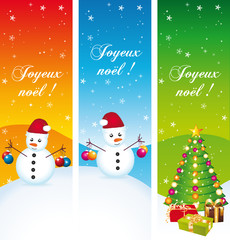 Bannières joyeux noël.