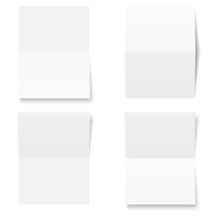 Set leere Papierblätter - weiß geknickt