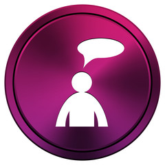 Comments icon - man with bubble