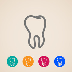 vector icons with a tooth