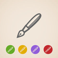 vector ink pen icons