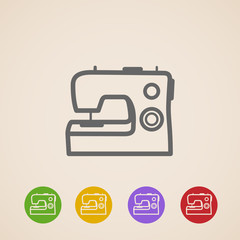 vector sewing machine icons