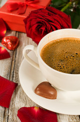 background valentine's day. holiday breakfast