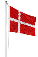 3D Danish flag (clipping path included)
