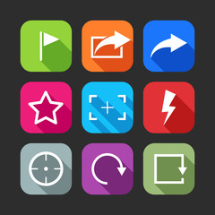 flat icons for web and mobile applications