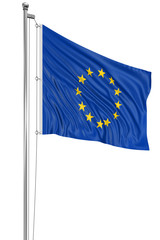 3D flag of the European union (clipping path included)