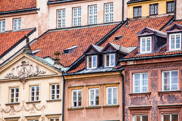 Traditional architecture in Warsaw, Poland