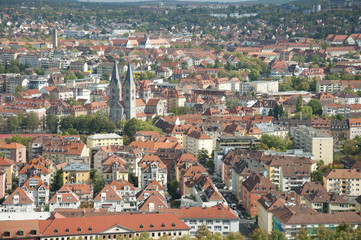 The Beautiful Cityscape of Wuerzburg, Germany in Autumn