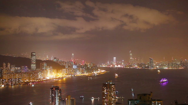 Hong Kong architecture. Timelapse