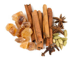 spices isolated on white background