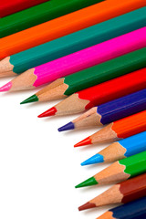 colorful pencils isolated on white background