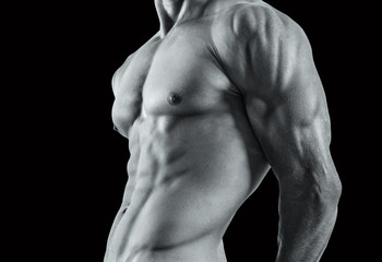 Image of muscle man posing in studio