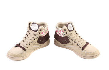 Fashion sneakers closeup.
