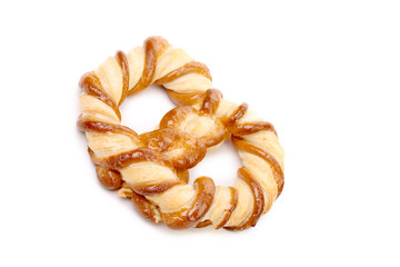 Freshly fancy pretzel baked.