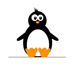penguin color vector illustration