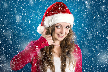 Beautiful christmas woman