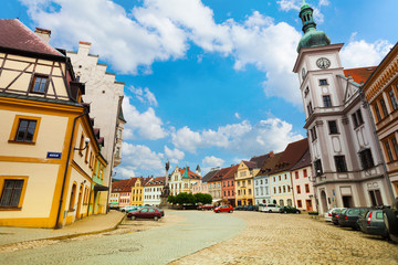 Obraz premium Loket main square and church