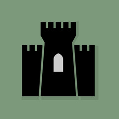 Castle icon or sign, vector illustration