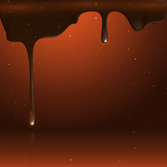 Melted Chocolate Dripping.