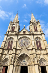 Obraz premium Shishi Sacred Heart Cathedral, built in 1863 at Guangzhou China.