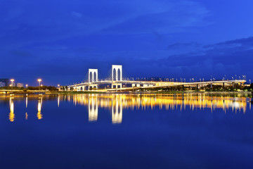 Fototapeta premium Bridge in Macau at night