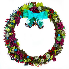 Wreath with Burgundy Grapes