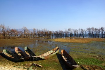 Boat on Erhail lake, Dali, Yunnan province, China
