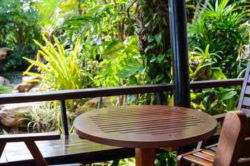 something on table in garden