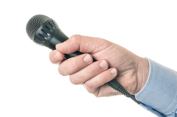 Microfono in mano