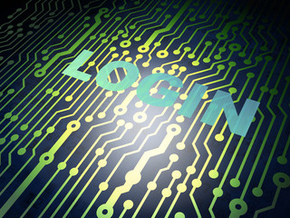 Safety concept: circuit board with Login