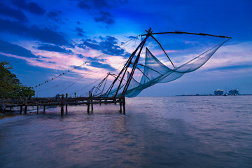 Chinese fishing net - obrazy, fototapety, plakaty