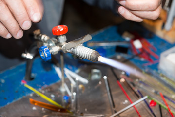 propane-oxygen torch for the Wizard glassblower