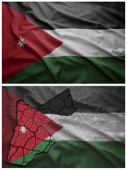 Jordan flag and map collage