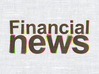 News concept: Financial News on fabric texture background