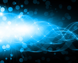 snowflakes and stars descending on background