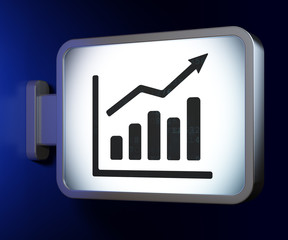 Business concept: Growth Graph on billboard background
