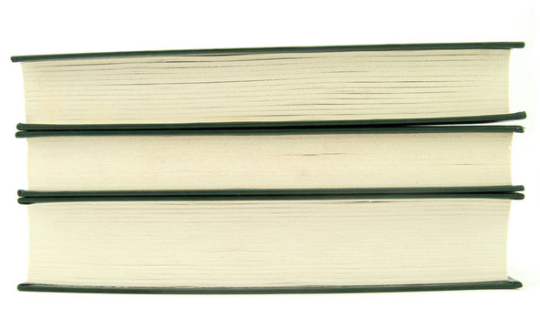 An Open Leather Bound Black Journal Outdoors On Table, Revealing