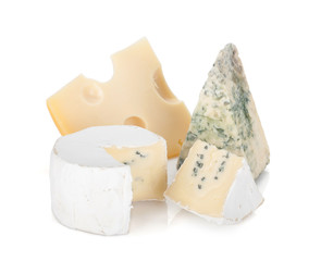 Various types of cheeses