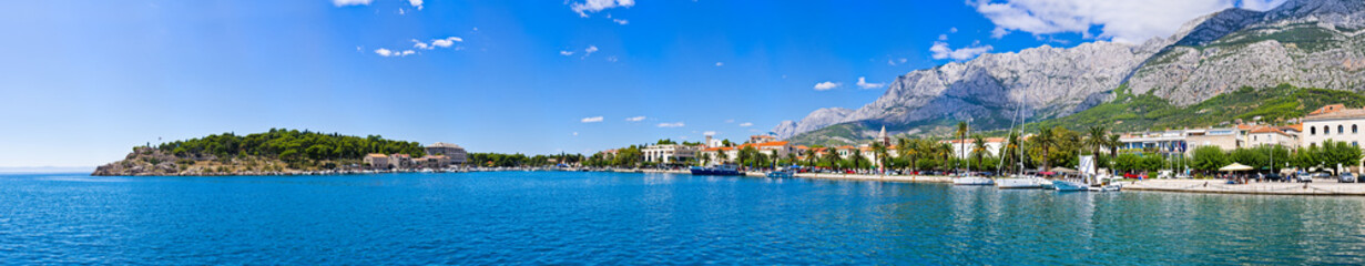 Panorama of Makarska, Croatia - obrazy, fototapety, plakaty