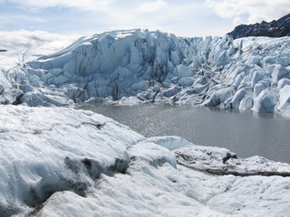 Fototapeta na wymiar Matanuska lodowiec na Alasce (USA)